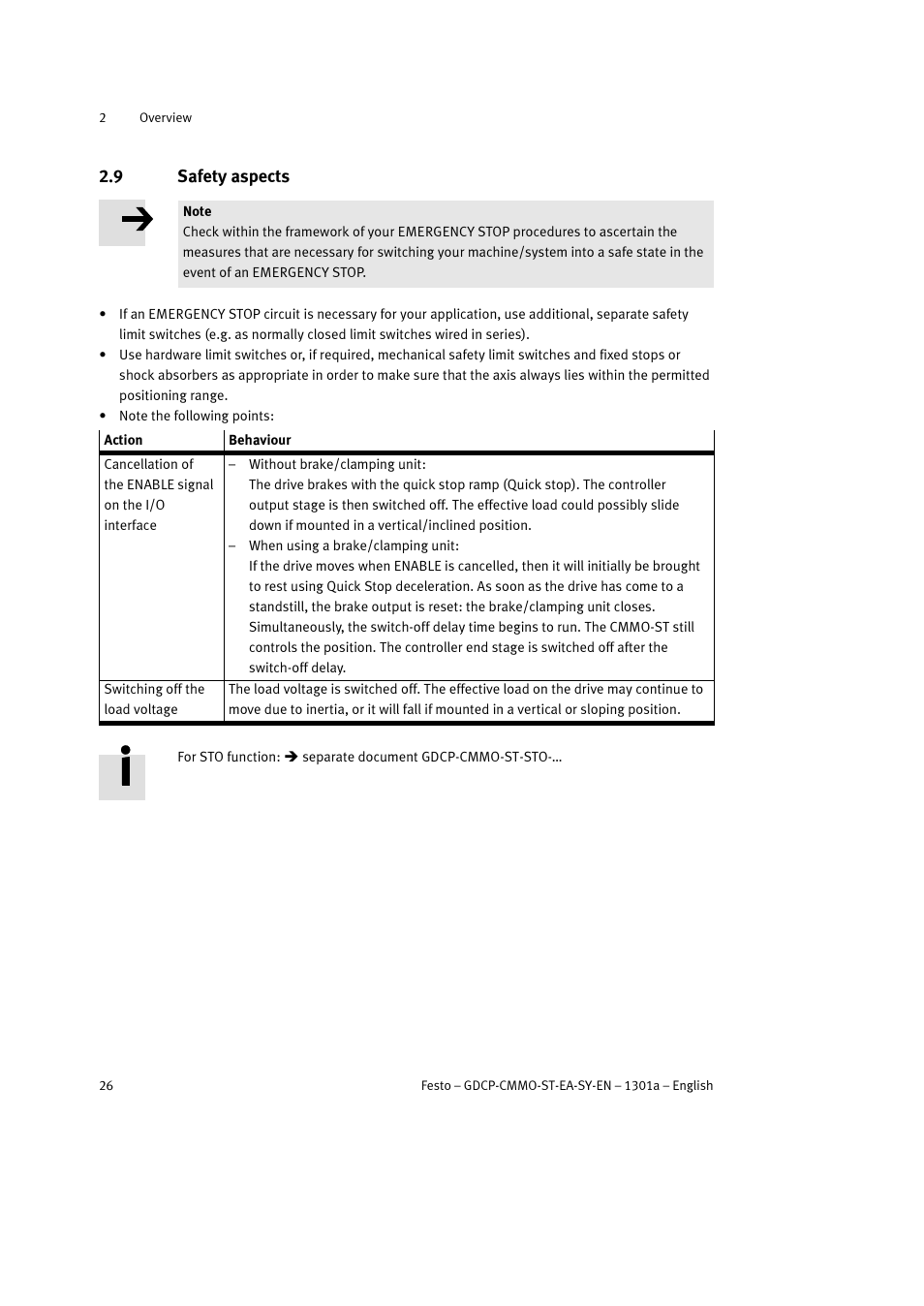 9 safety aspects | Festo Электроцилиндр User Manual | Page 26 / 134