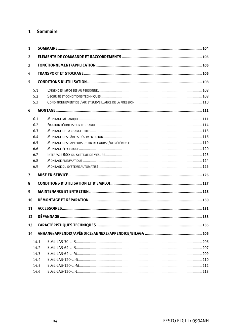 Festo Линейный привод ELGL-LAS User Manual | Page 105 / 216