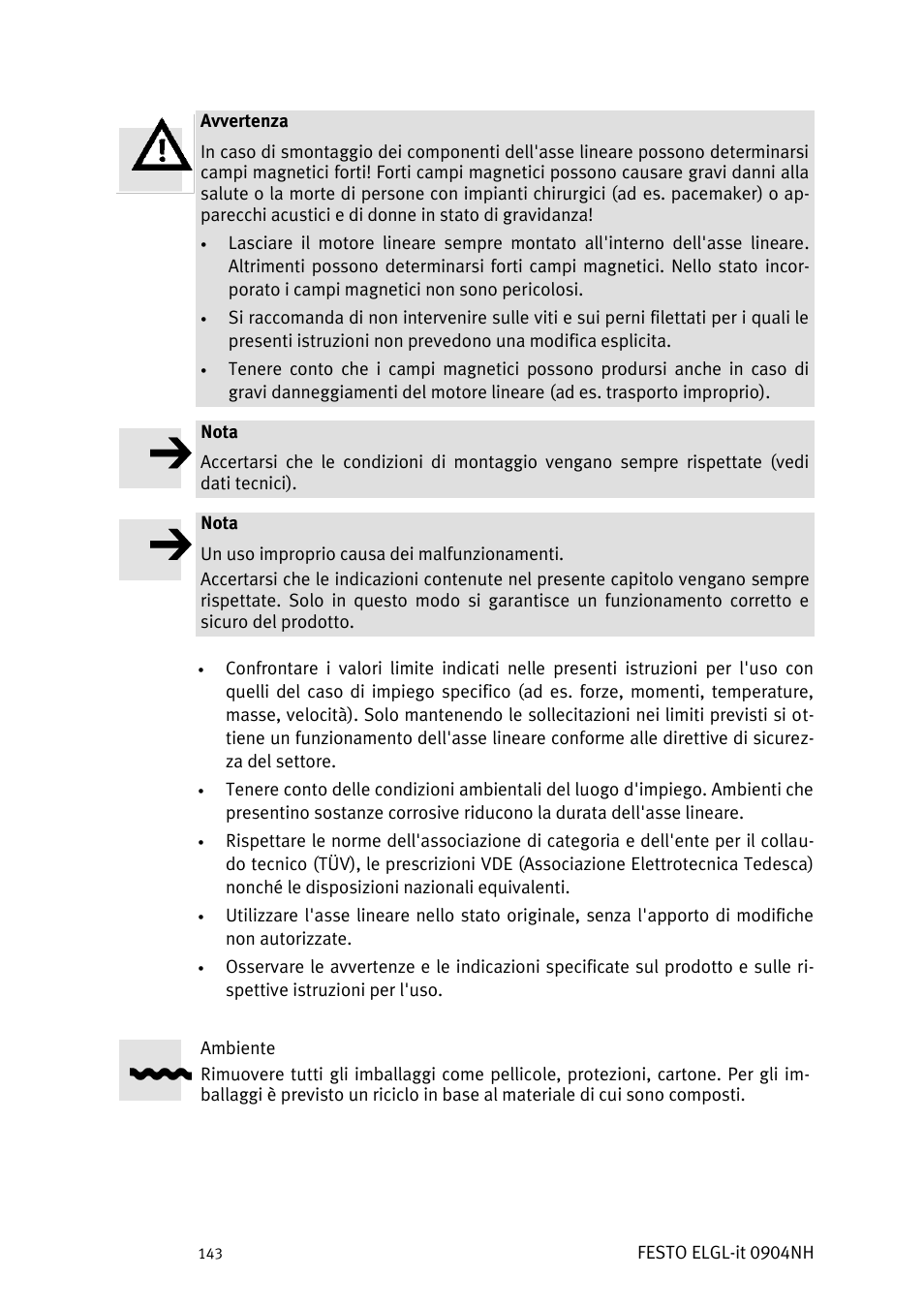 Festo Линейный привод ELGL-LAS User Manual | Page 144 / 216