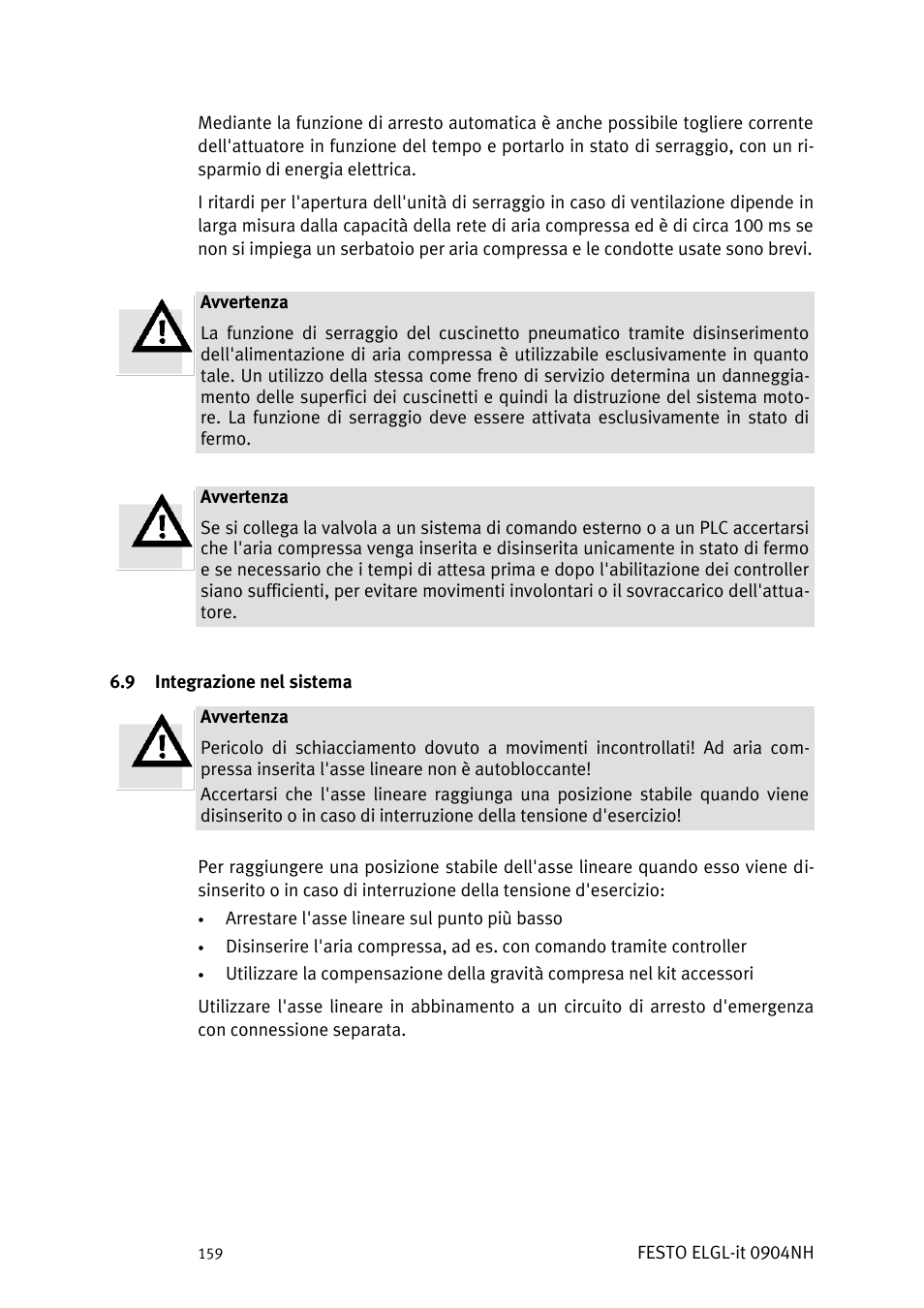 Ntegrazione nel sistema | Festo Линейный привод ELGL-LAS User Manual | Page 160 / 216