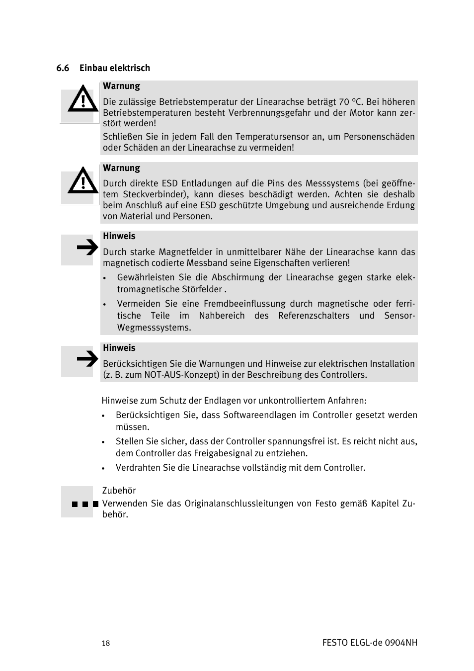 Inbau elektrisch | Festo Линейный привод ELGL-LAS User Manual | Page 19 / 216