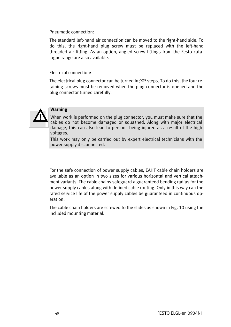 Festo Линейный привод ELGL-LAS User Manual | Page 50 / 216