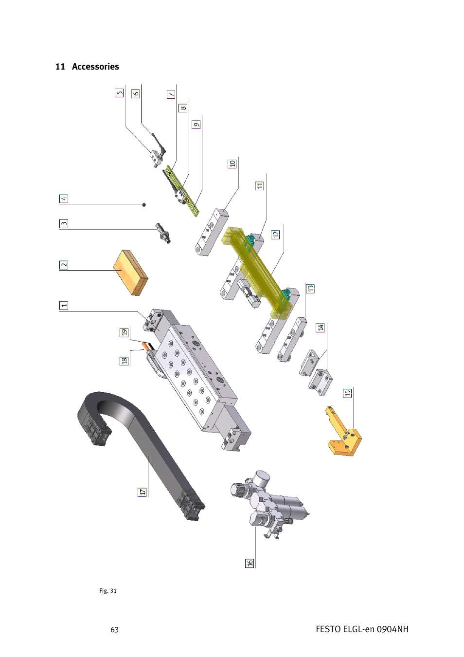 Accessories | Festo Линейный привод ELGL-LAS User Manual | Page 64 / 216