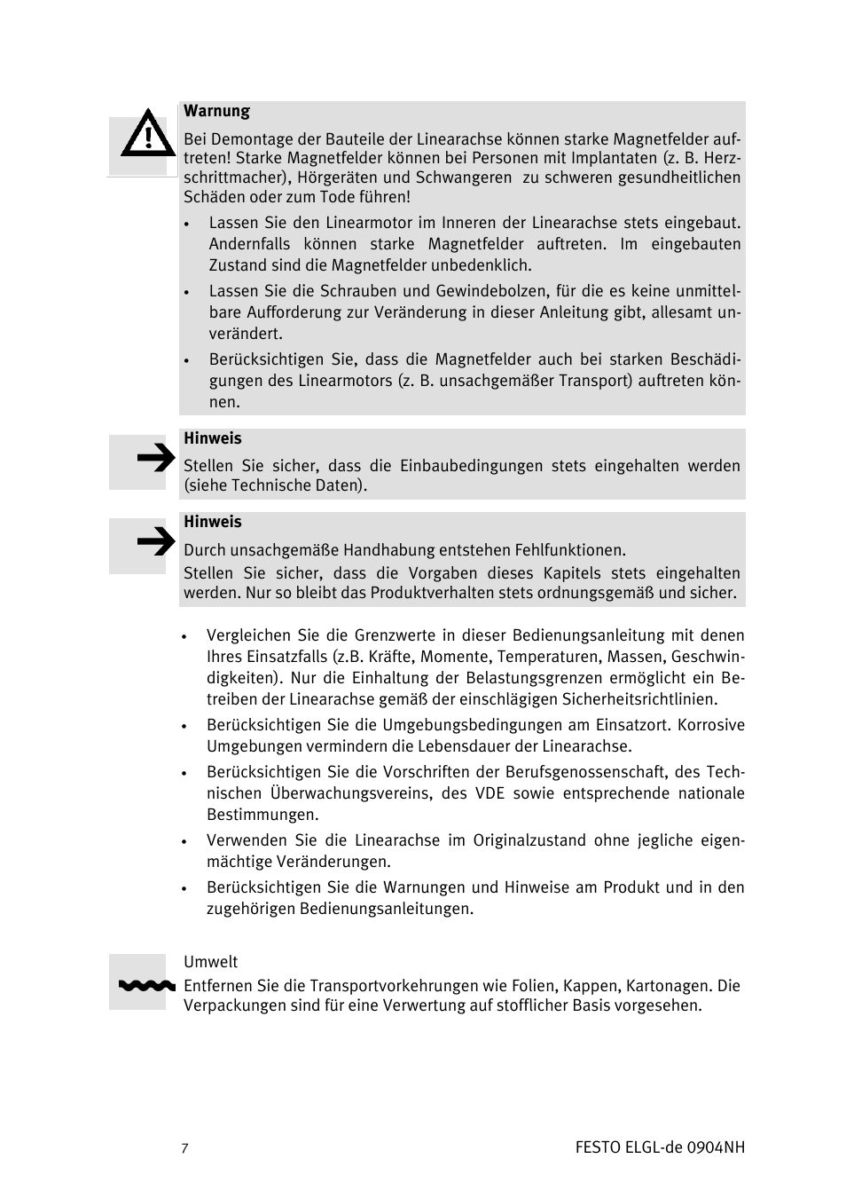 Festo Линейный привод ELGL-LAS User Manual | Page 8 / 216