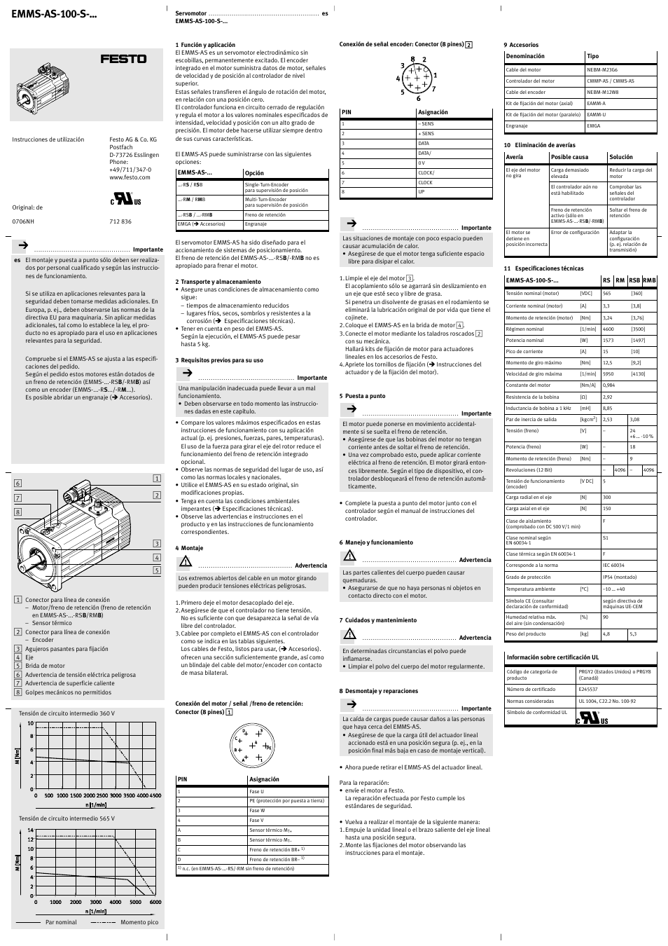 Emms-as-100-s | Festo Серводвигатели EMMS-AS-100-S User Manual | Page 3 / 6