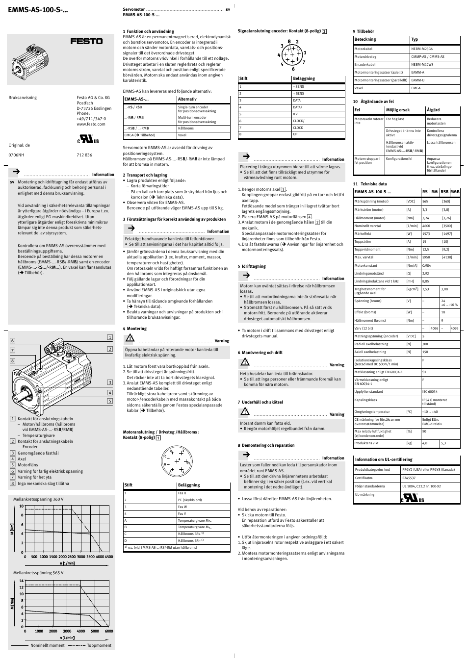 Emms-as-100-s | Festo Серводвигатели EMMS-AS-100-S User Manual | Page 6 / 6