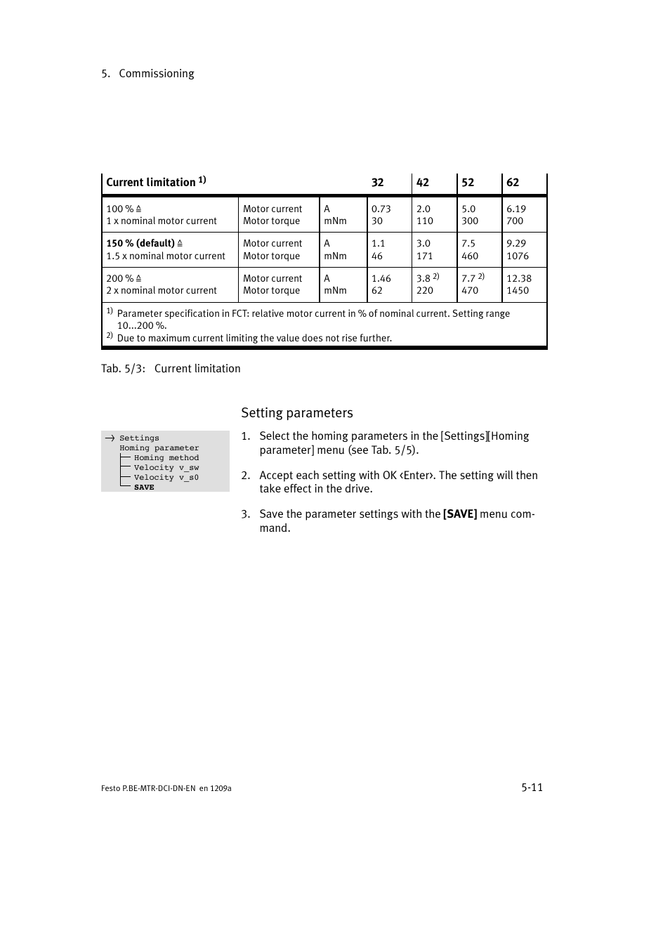 Setting parameters | Festo Электромотор MTR-DCI User Manual | Page 109 / 316