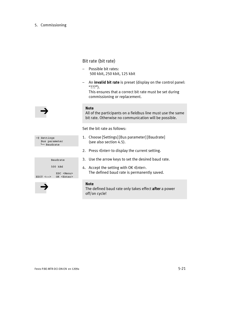 Bit rate (bit rate) | Festo Электромотор MTR-DCI User Manual | Page 119 / 316