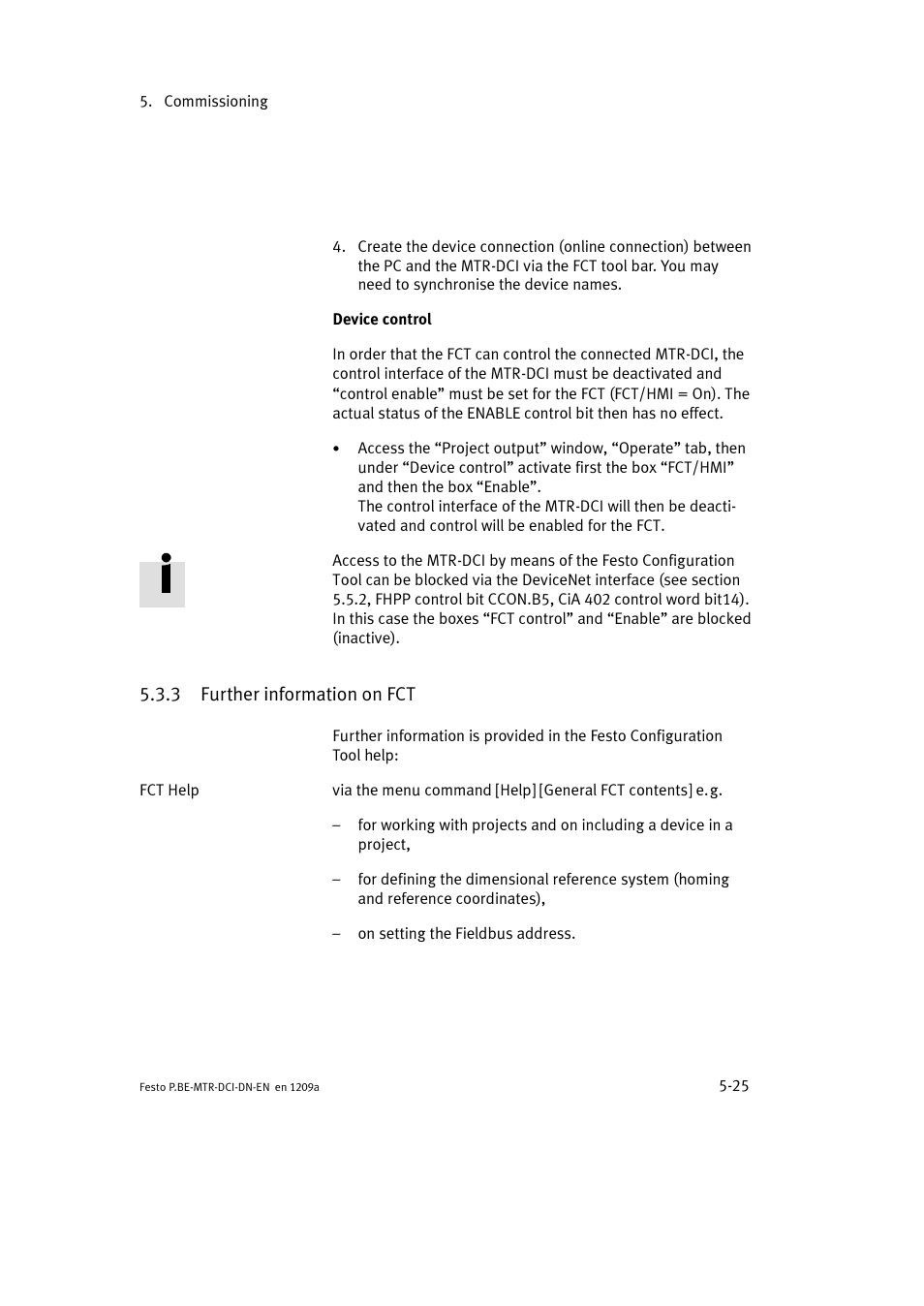 3 further information on fct | Festo Электромотор MTR-DCI User Manual | Page 123 / 316