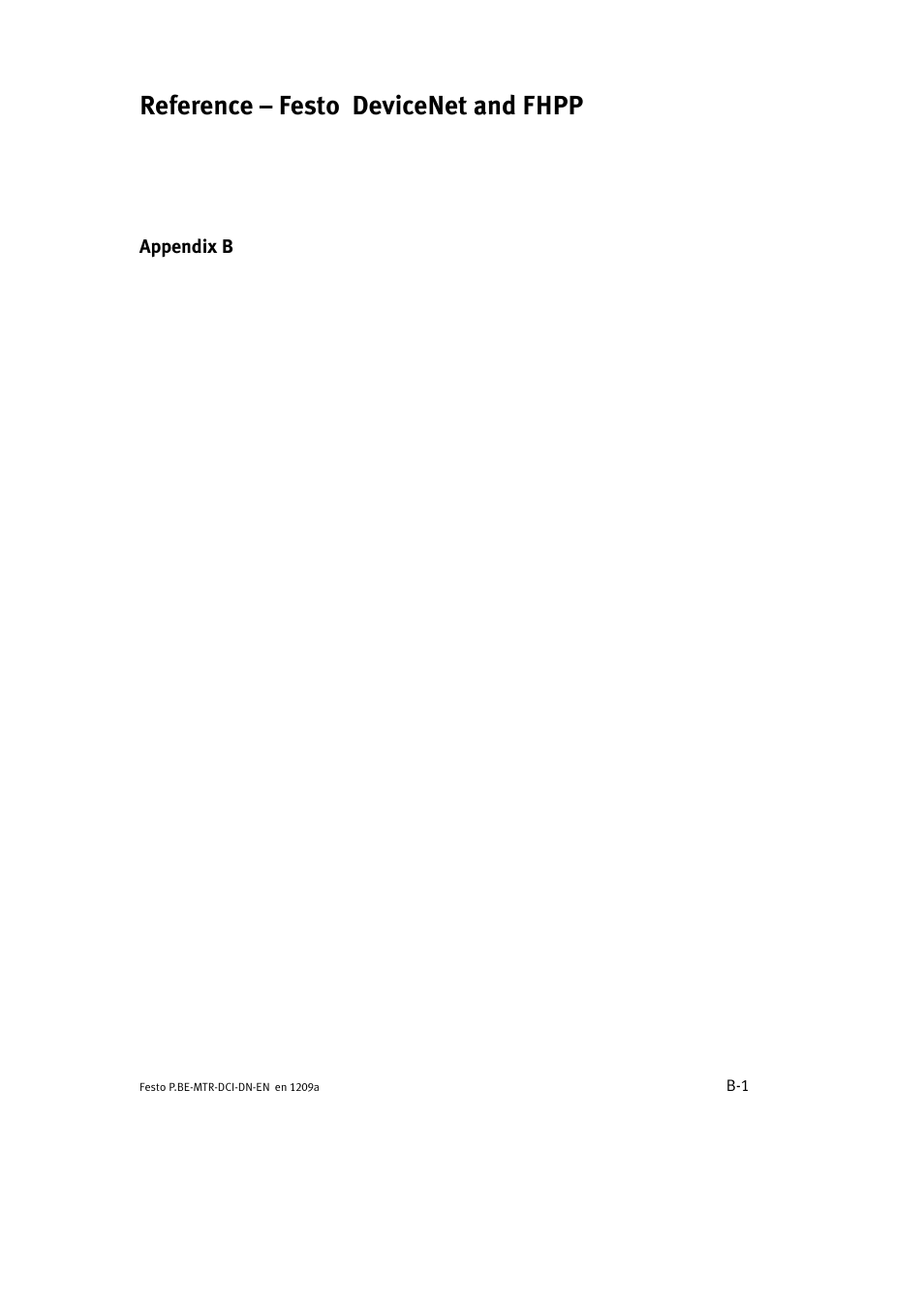 Reference – festo devicenet and fhpp | Festo Электромотор MTR-DCI User Manual | Page 223 / 316