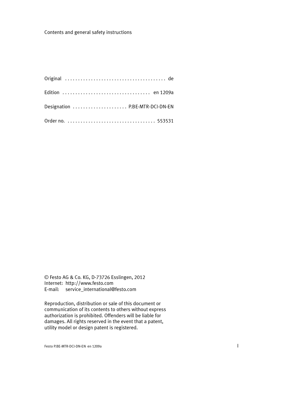 Festo Электромотор MTR-DCI User Manual | Page 3 / 316