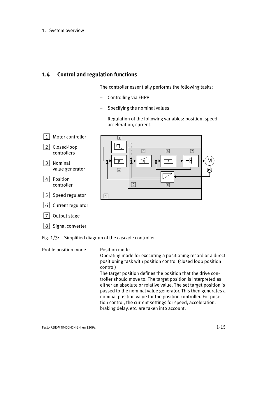 4 control and regulation functions | Festo Электромотор MTR-DCI User Manual | Page 37 / 316