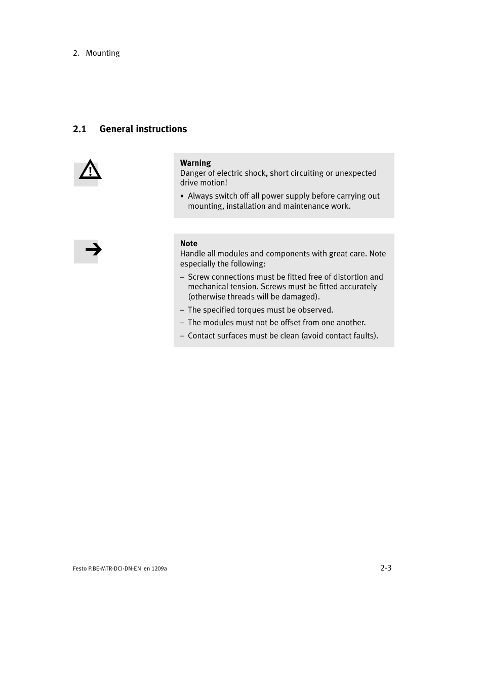 1 general instructions | Festo Электромотор MTR-DCI User Manual | Page 51 / 316
