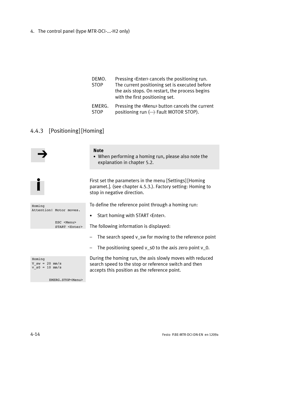 3 [positioning] [homing | Festo Электромотор MTR-DCI User Manual | Page 88 / 316