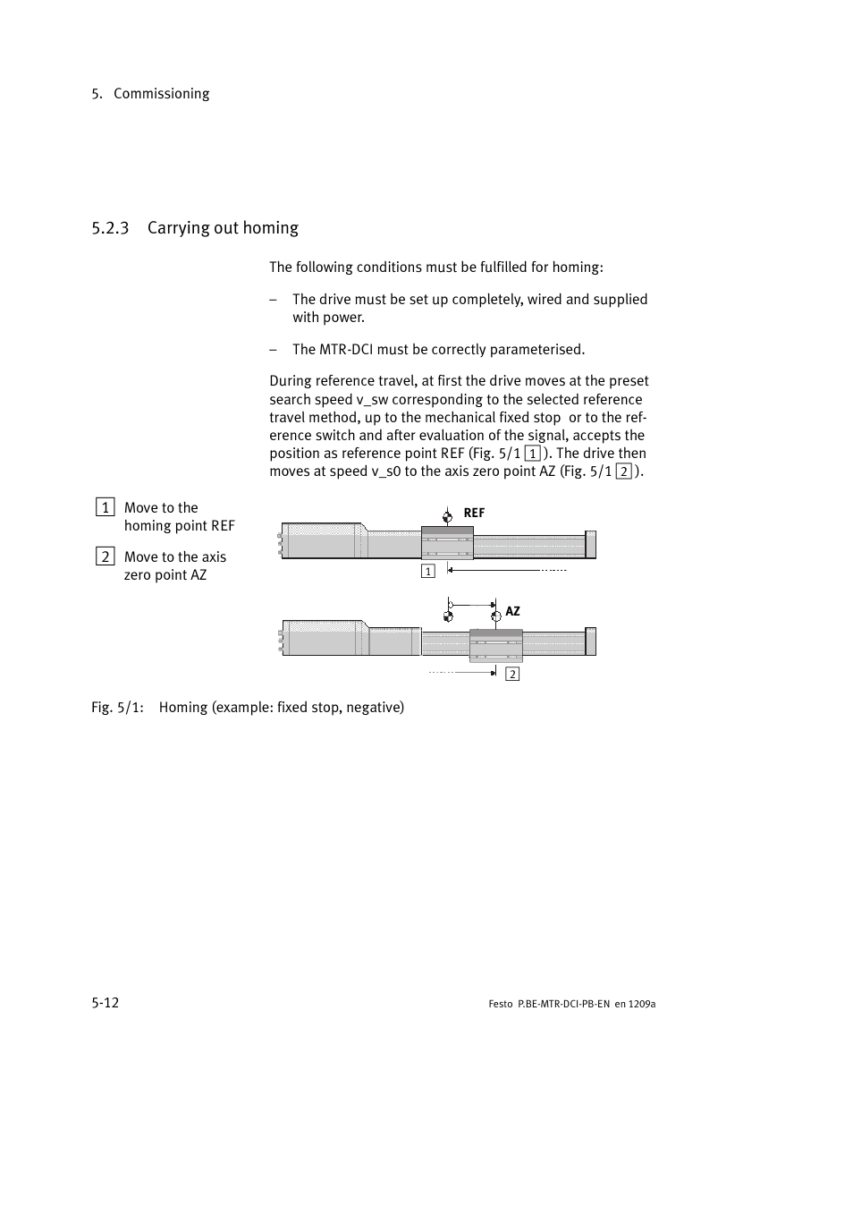 3 carrying out homing | Festo Электромотор MTR-DCI User Manual | Page 100 / 306