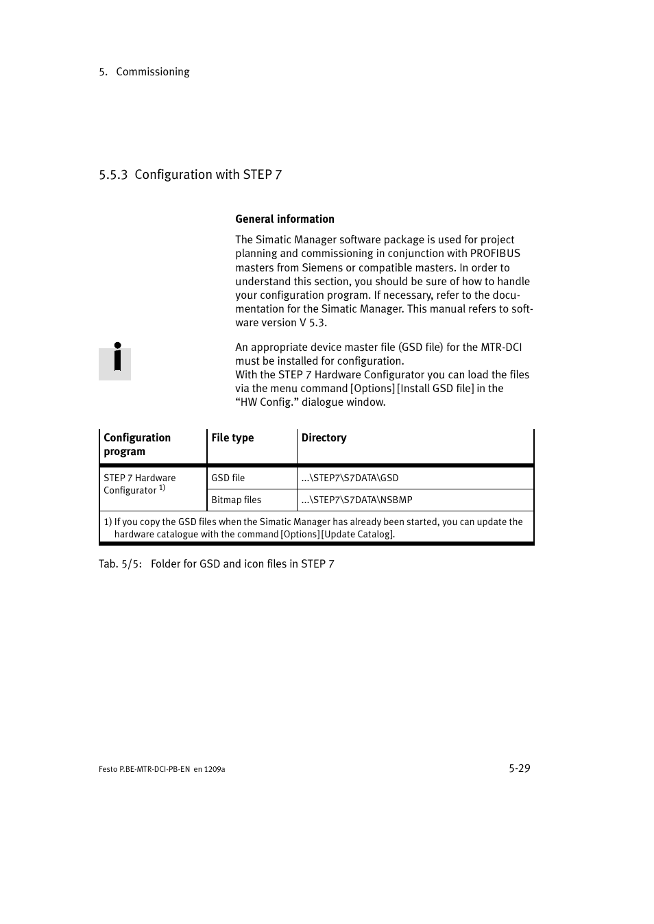 3 configuration with step 7 | Festo Электромотор MTR-DCI User Manual | Page 117 / 306