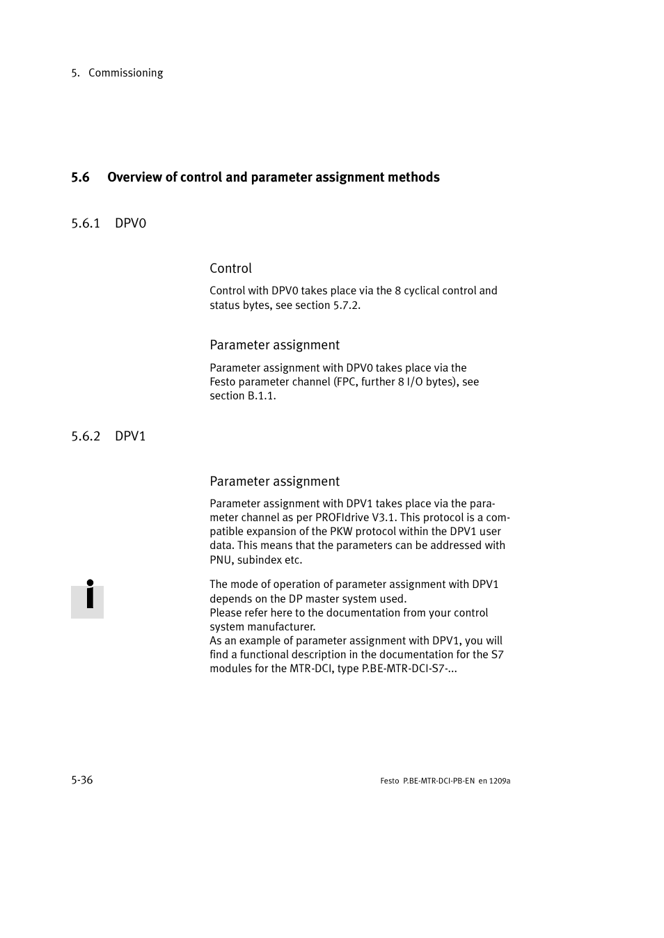 1 dpv0, 2 dpv1 | Festo Электромотор MTR-DCI User Manual | Page 124 / 306