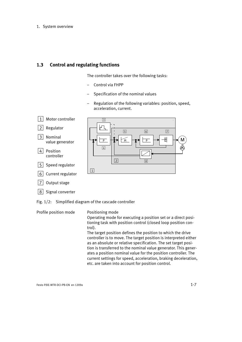 3 control and regulating functions | Festo Электромотор MTR-DCI User Manual | Page 27 / 306