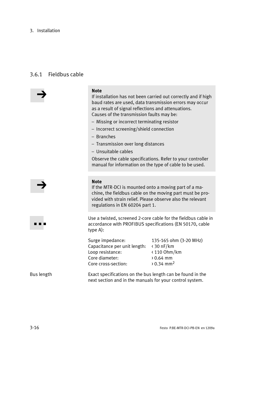 1 fieldbus cable | Festo Электромотор MTR-DCI User Manual | Page 64 / 306