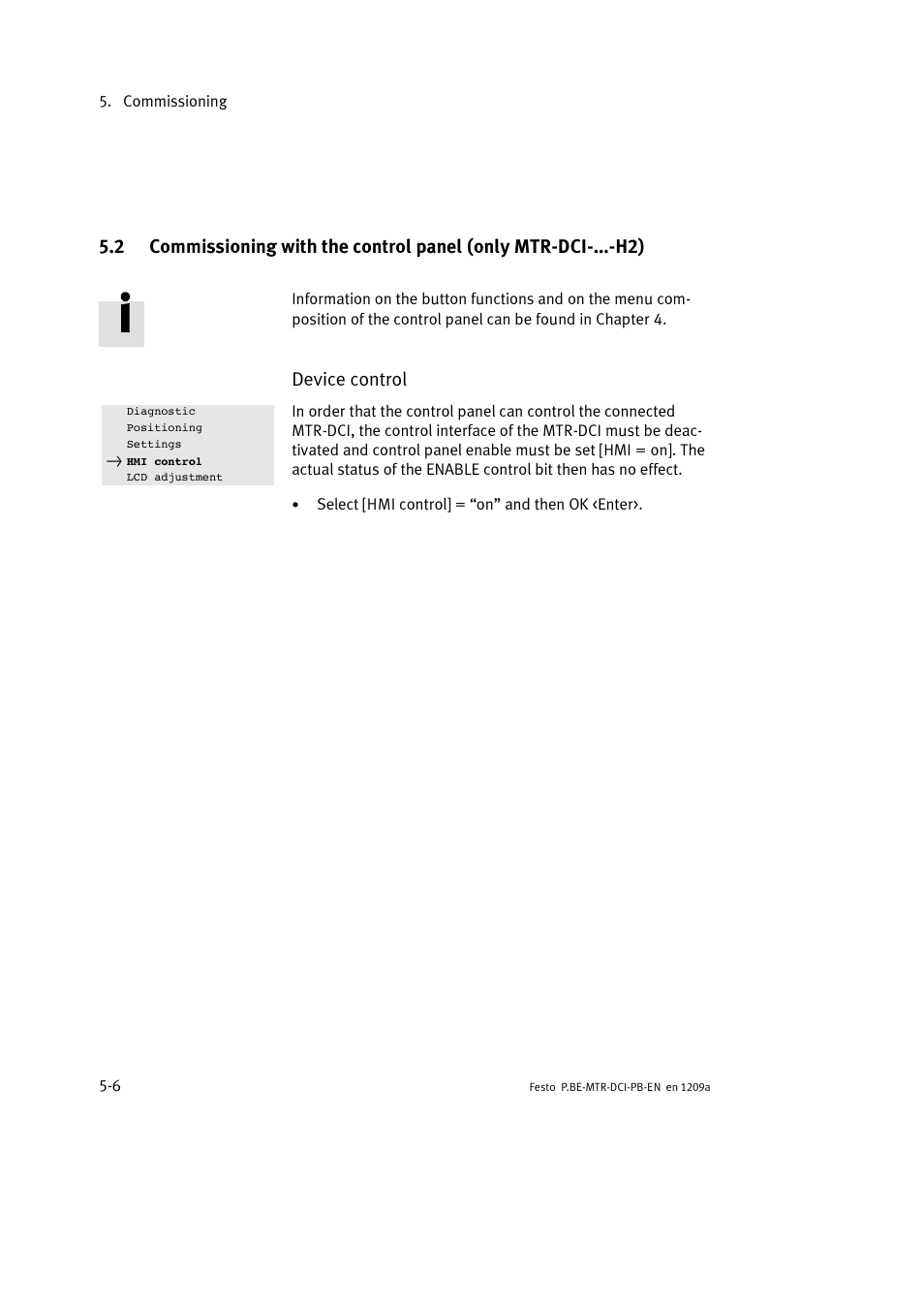 Device control | Festo Электромотор MTR-DCI User Manual | Page 94 / 306