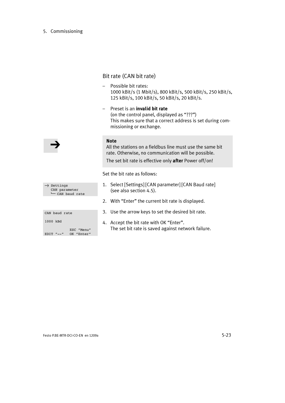 Bit rate (can bit rate) | Festo Электромотор MTR-DCI User Manual | Page 121 / 352