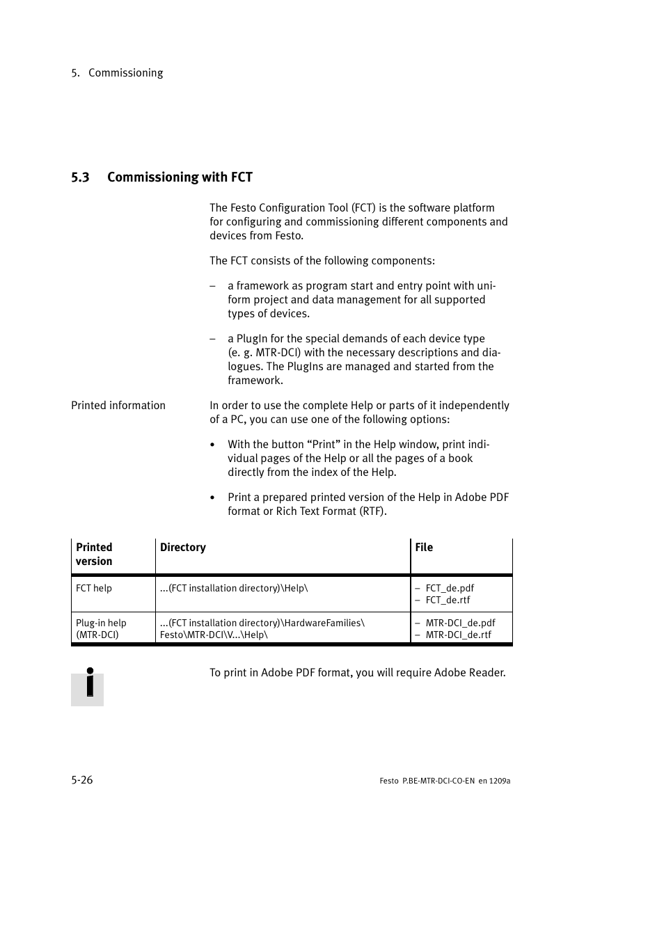 3 commissioning with fct | Festo Электромотор MTR-DCI User Manual | Page 124 / 352