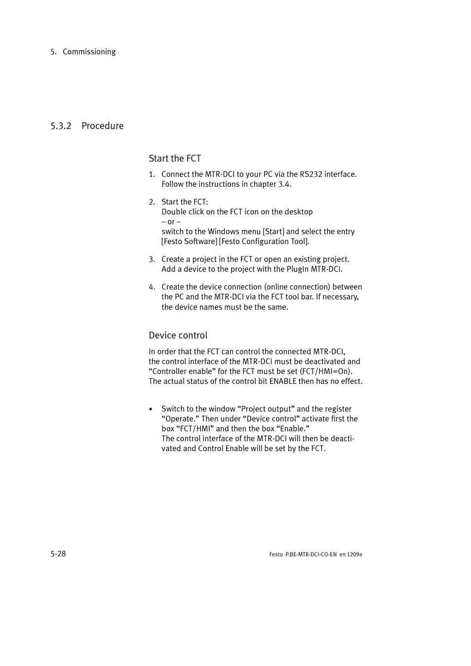 2 procedure | Festo Электромотор MTR-DCI User Manual | Page 126 / 352