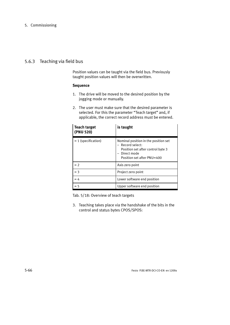 3 teaching via field bus | Festo Электромотор MTR-DCI User Manual | Page 164 / 352