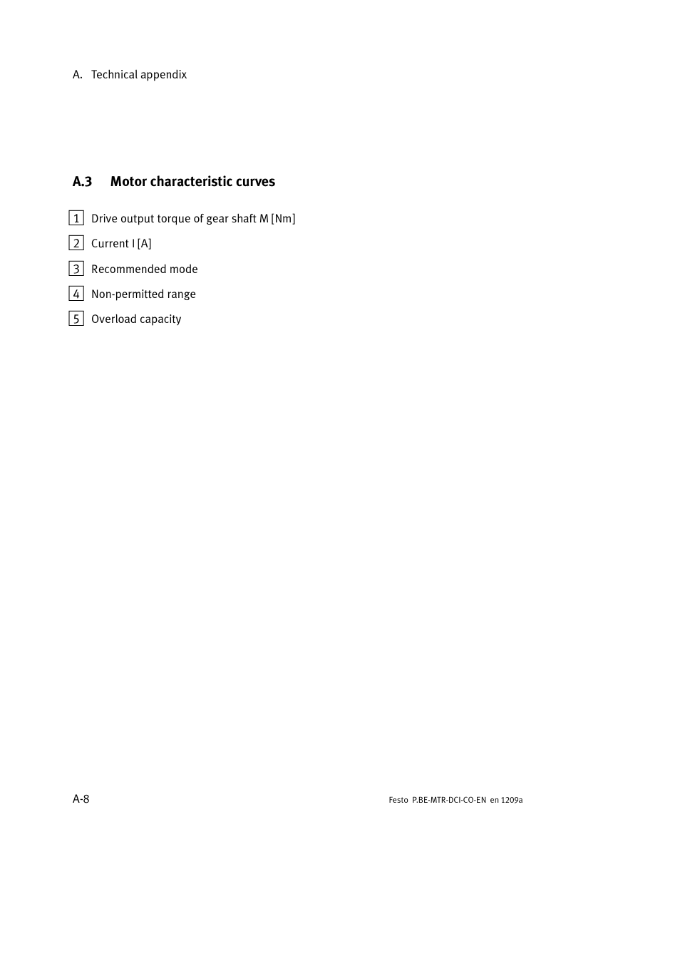A.3 motor characteristic curves | Festo Электромотор MTR-DCI User Manual | Page 208 / 352