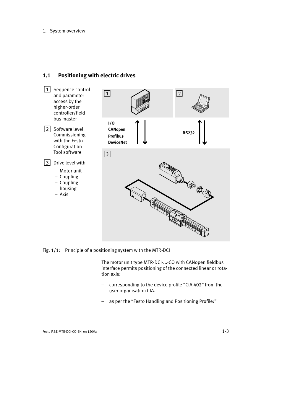 1 positioning with electric drives | Festo Электромотор MTR-DCI User Manual | Page 25 / 352