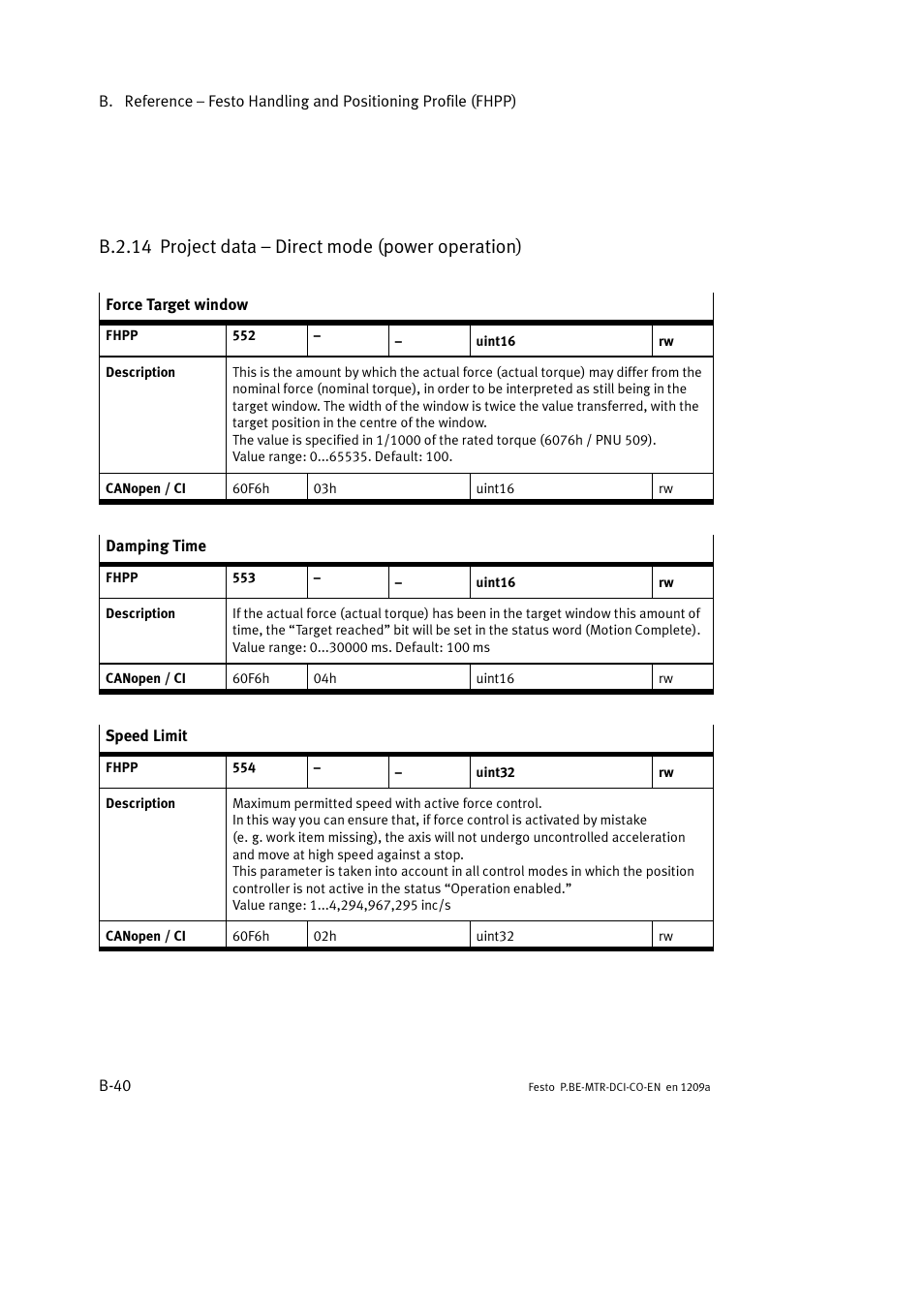 Festo Электромотор MTR-DCI User Manual | Page 258 / 352