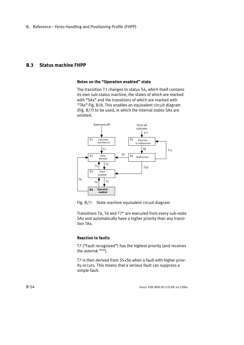 B.3 status machine fhpp | Festo Электромотор MTR-DCI User Manual | Page 272 / 352