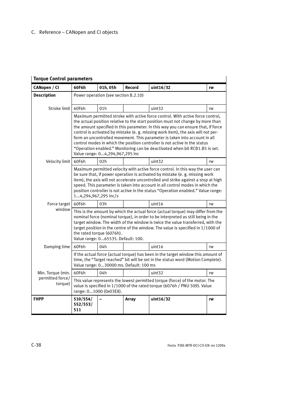 Festo Электромотор MTR-DCI User Manual | Page 314 / 352