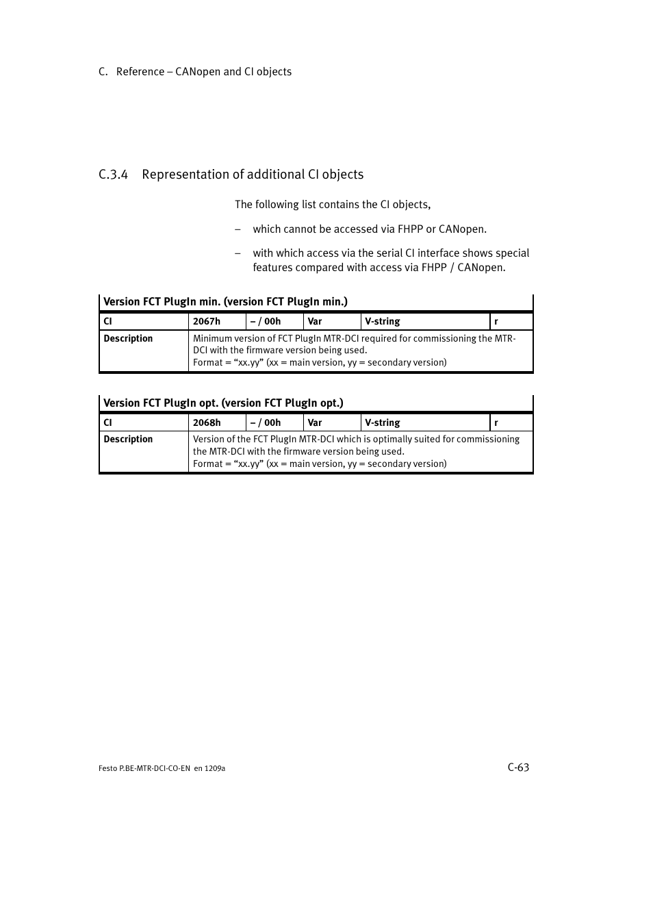 C.3.4 representation of additional ci objects | Festo Электромотор MTR-DCI User Manual | Page 339 / 352