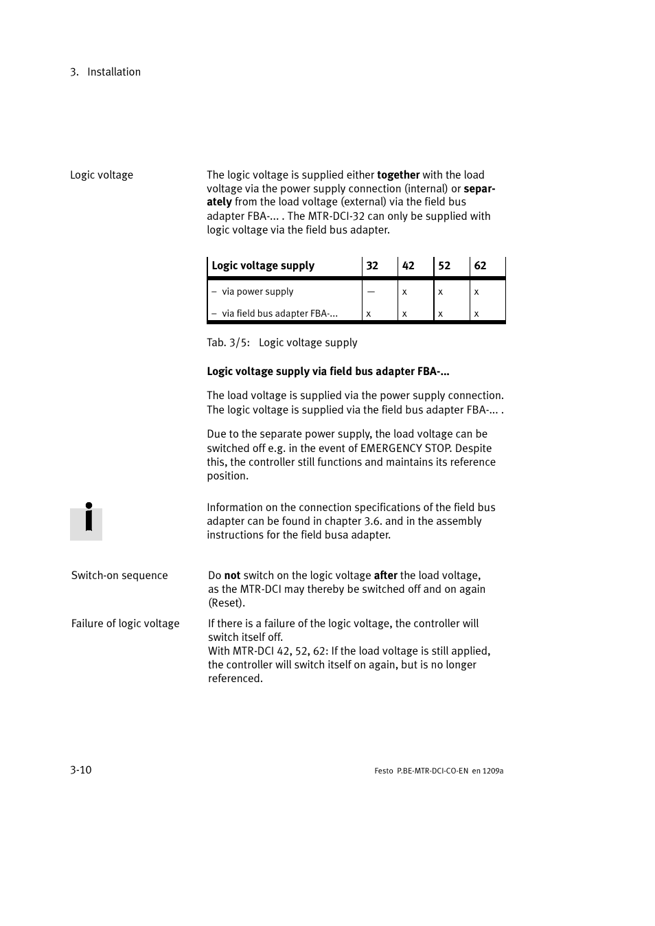 Festo Электромотор MTR-DCI User Manual | Page 62 / 352