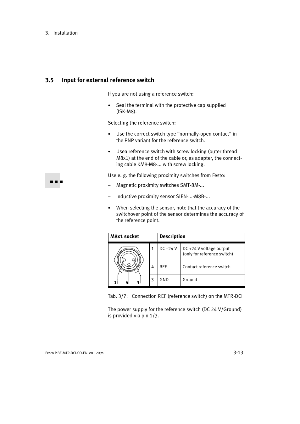 5 input for external reference switch | Festo Электромотор MTR-DCI User Manual | Page 65 / 352