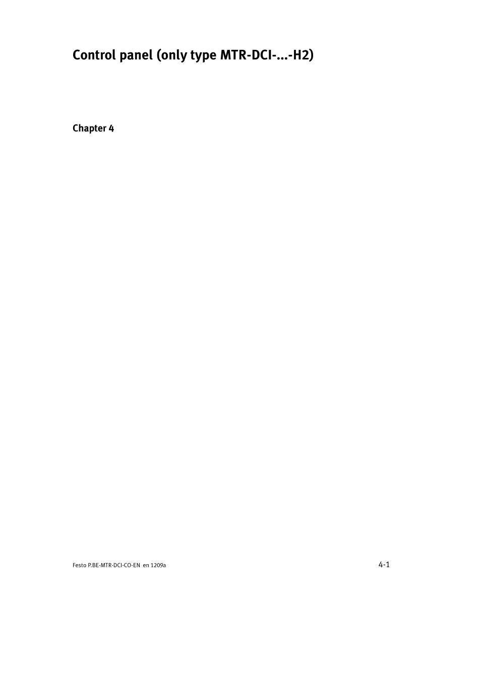 Control panel (only type mtr-dci-...-h2) | Festo Электромотор MTR-DCI User Manual | Page 73 / 352