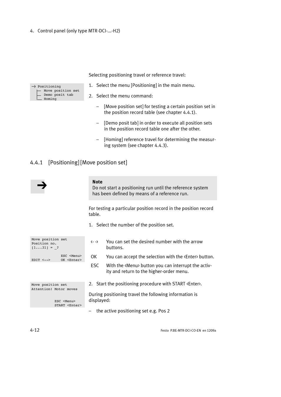 1 [positioning] [move position set | Festo Электромотор MTR-DCI User Manual | Page 84 / 352