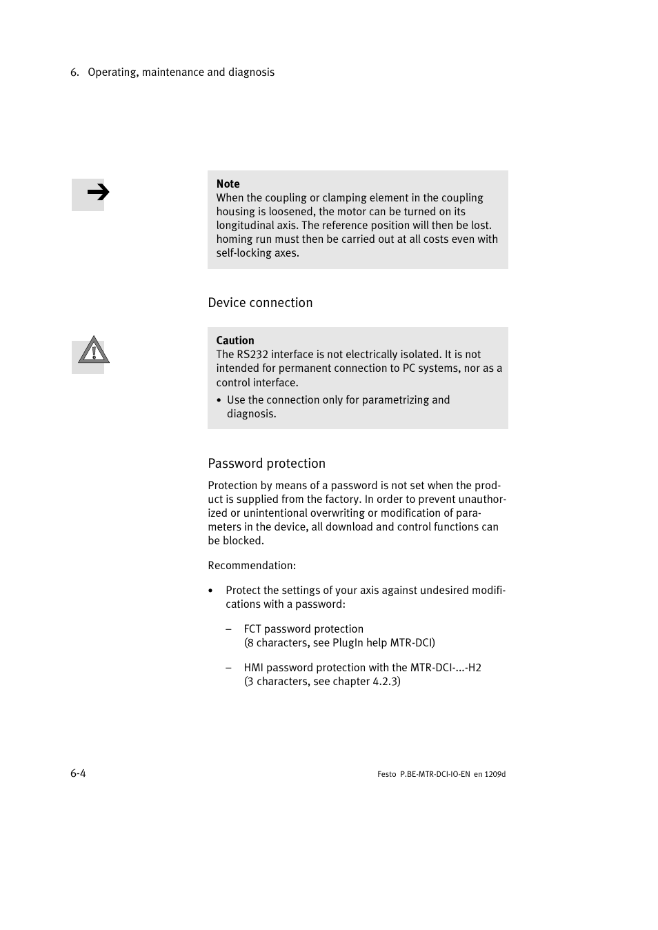Festo Электромотор MTR-DCI User Manual | Page 112 / 182