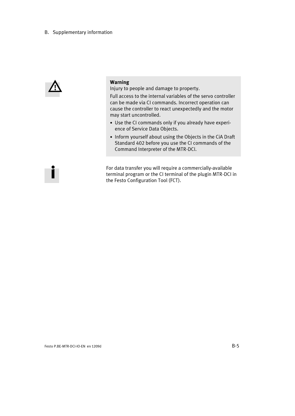 Festo Электромотор MTR-DCI User Manual | Page 141 / 182