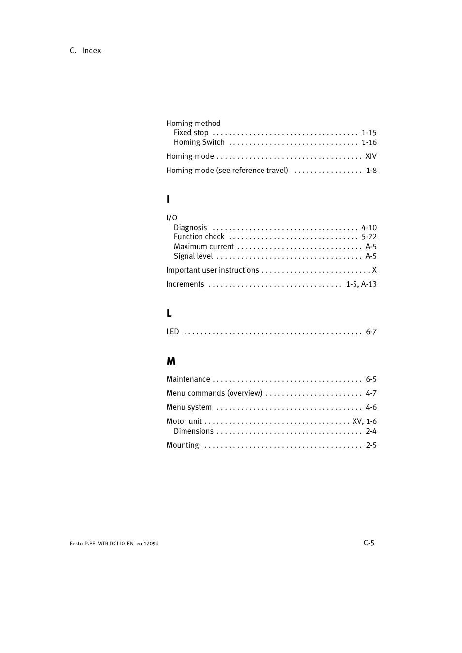Festo Электромотор MTR-DCI User Manual | Page 179 / 182