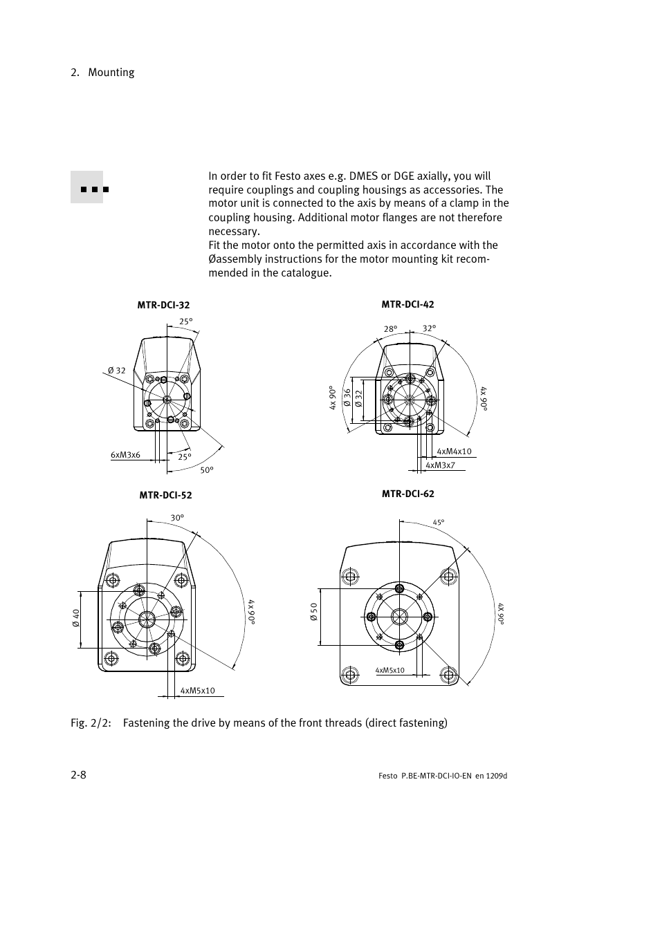 Festo Электромотор MTR-DCI User Manual | Page 42 / 182
