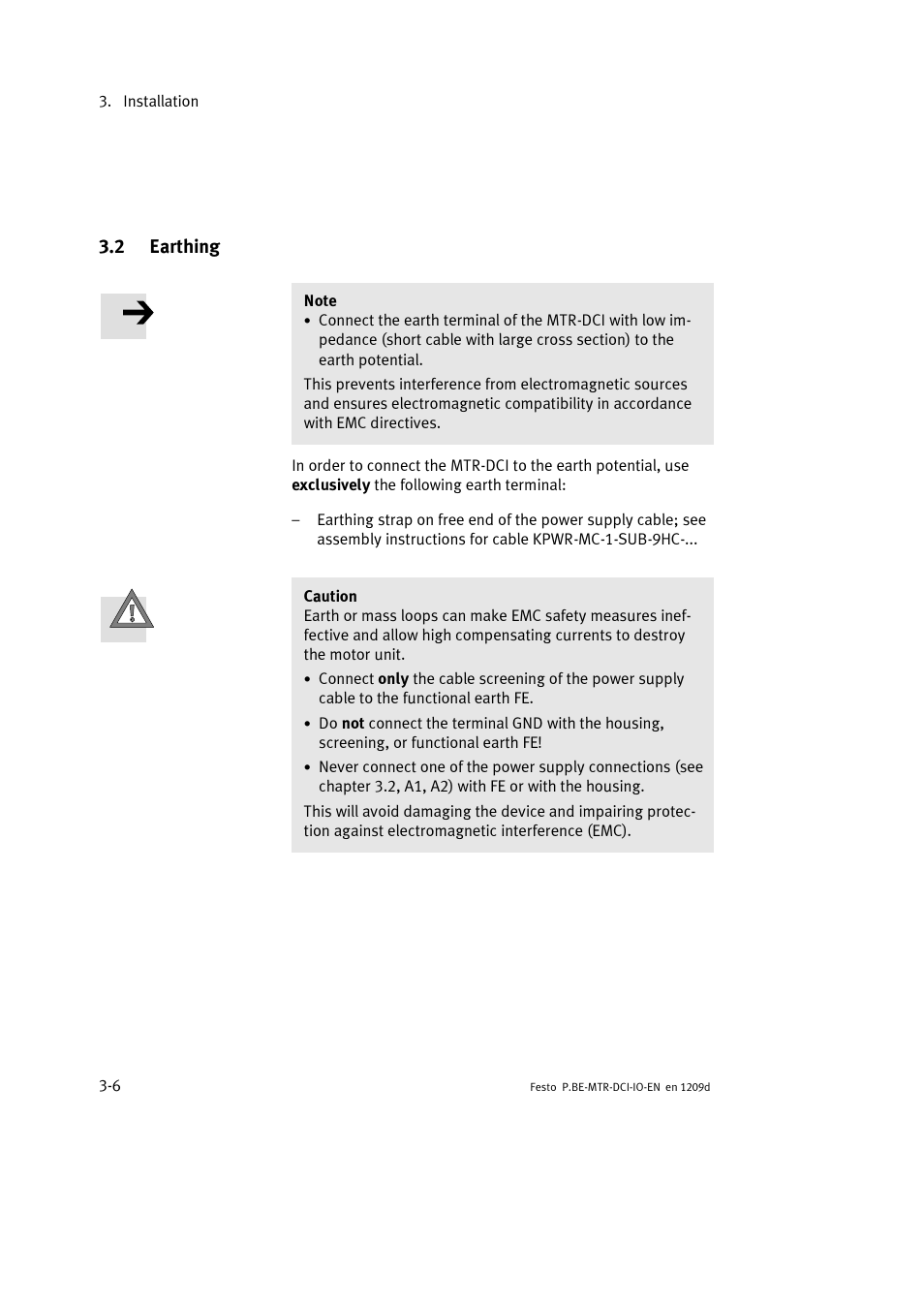 Festo Электромотор MTR-DCI User Manual | Page 48 / 182