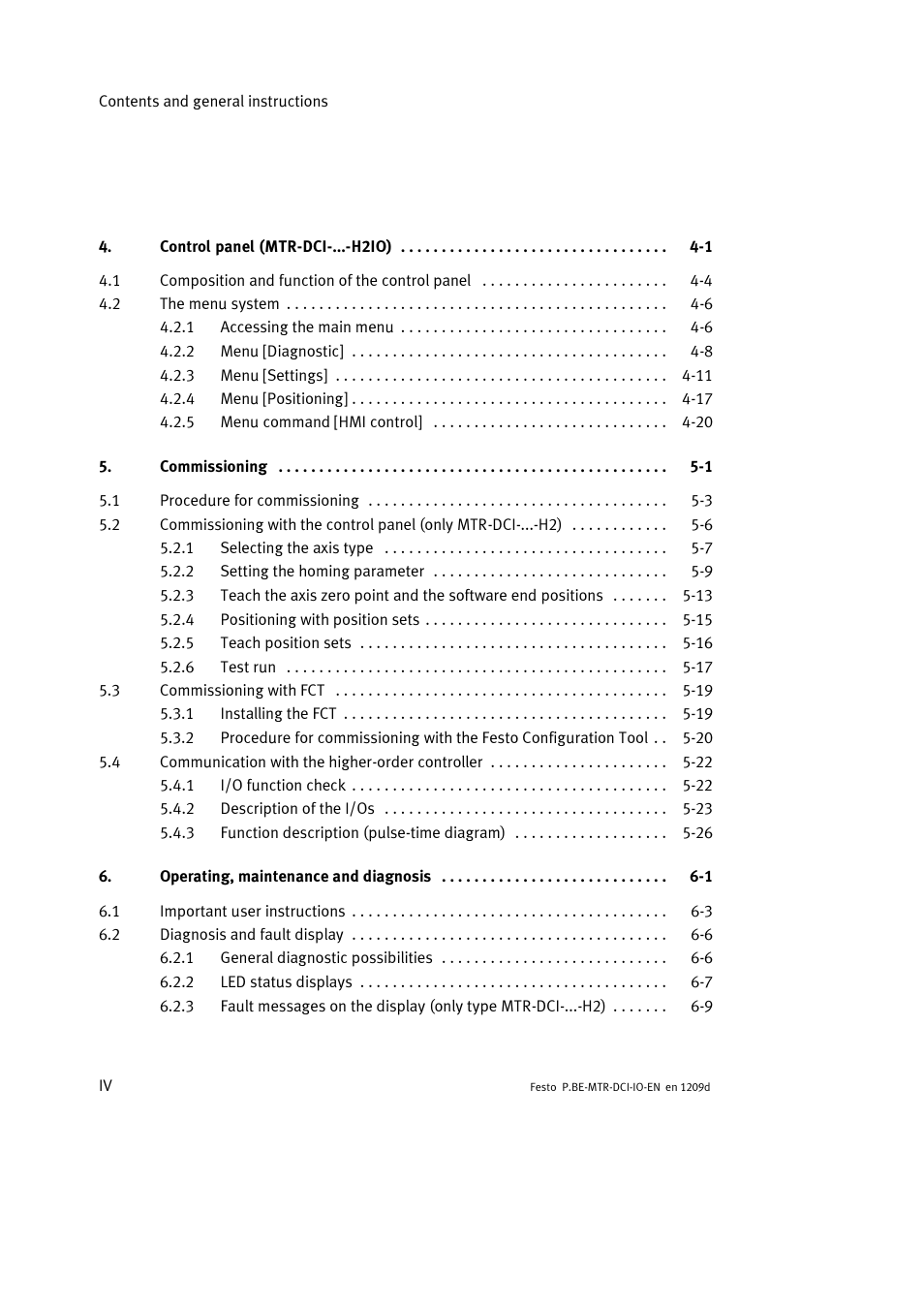 Festo Электромотор MTR-DCI User Manual | Page 6 / 182