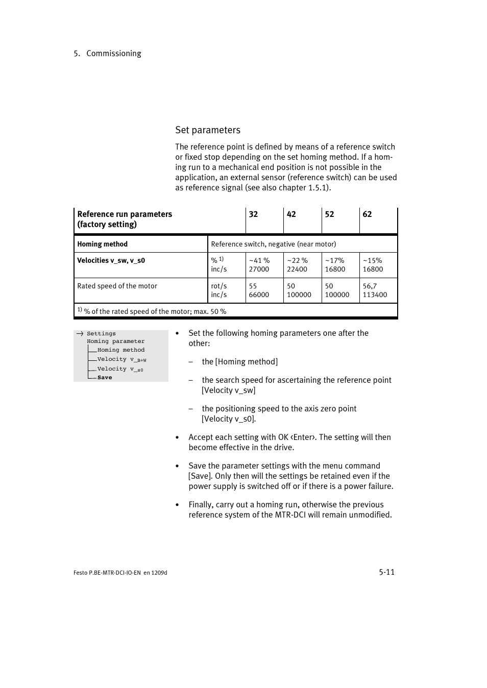 Set parameters | Festo Электромотор MTR-DCI User Manual | Page 89 / 182
