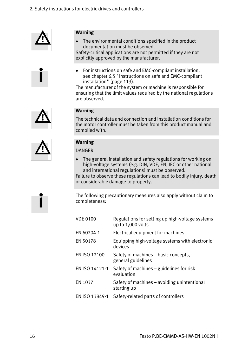 Festo Контроллер двигателя CMMD-AS User Manual | Page 16 / 131