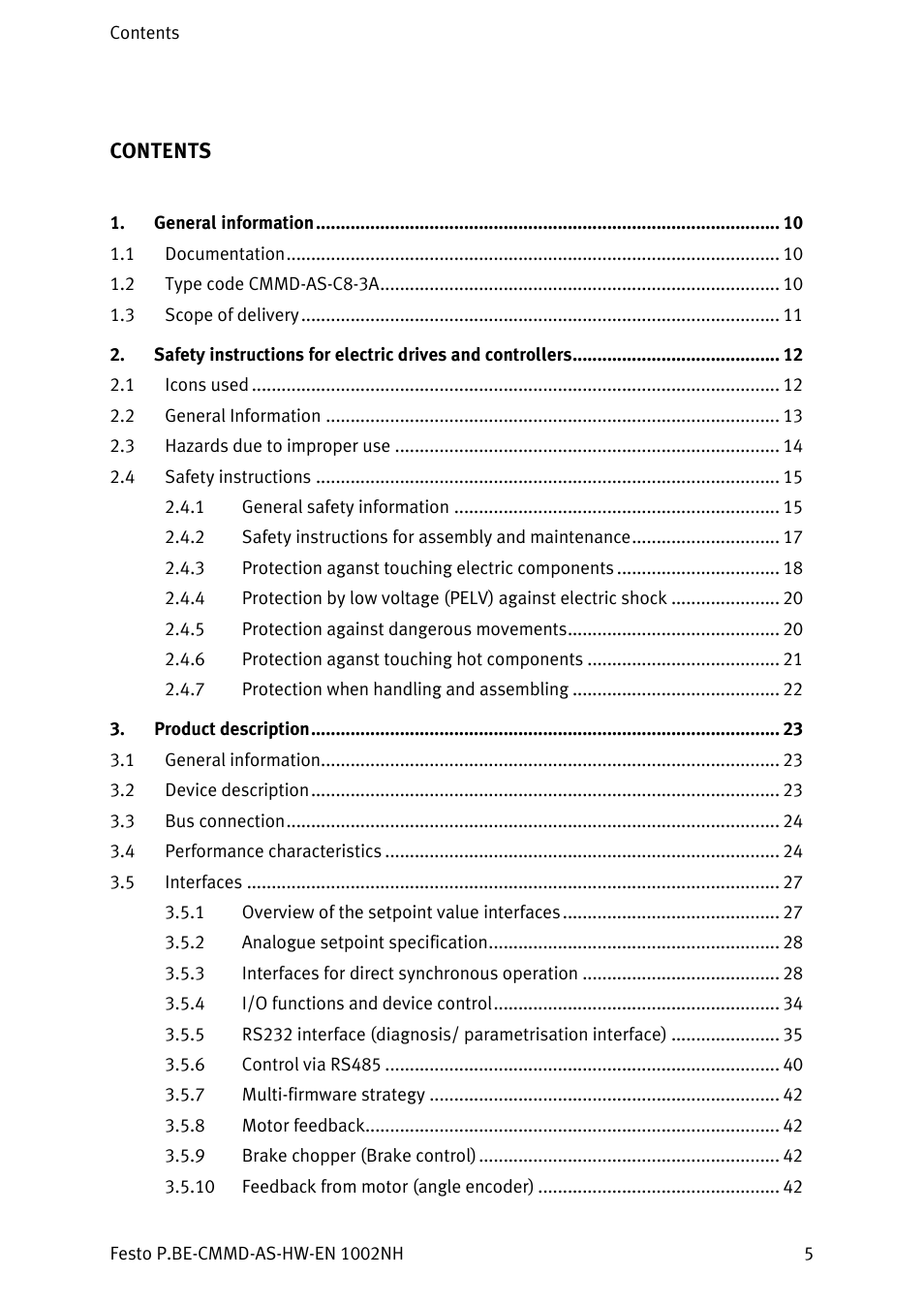 Festo Контроллер двигателя CMMD-AS User Manual | Page 5 / 131