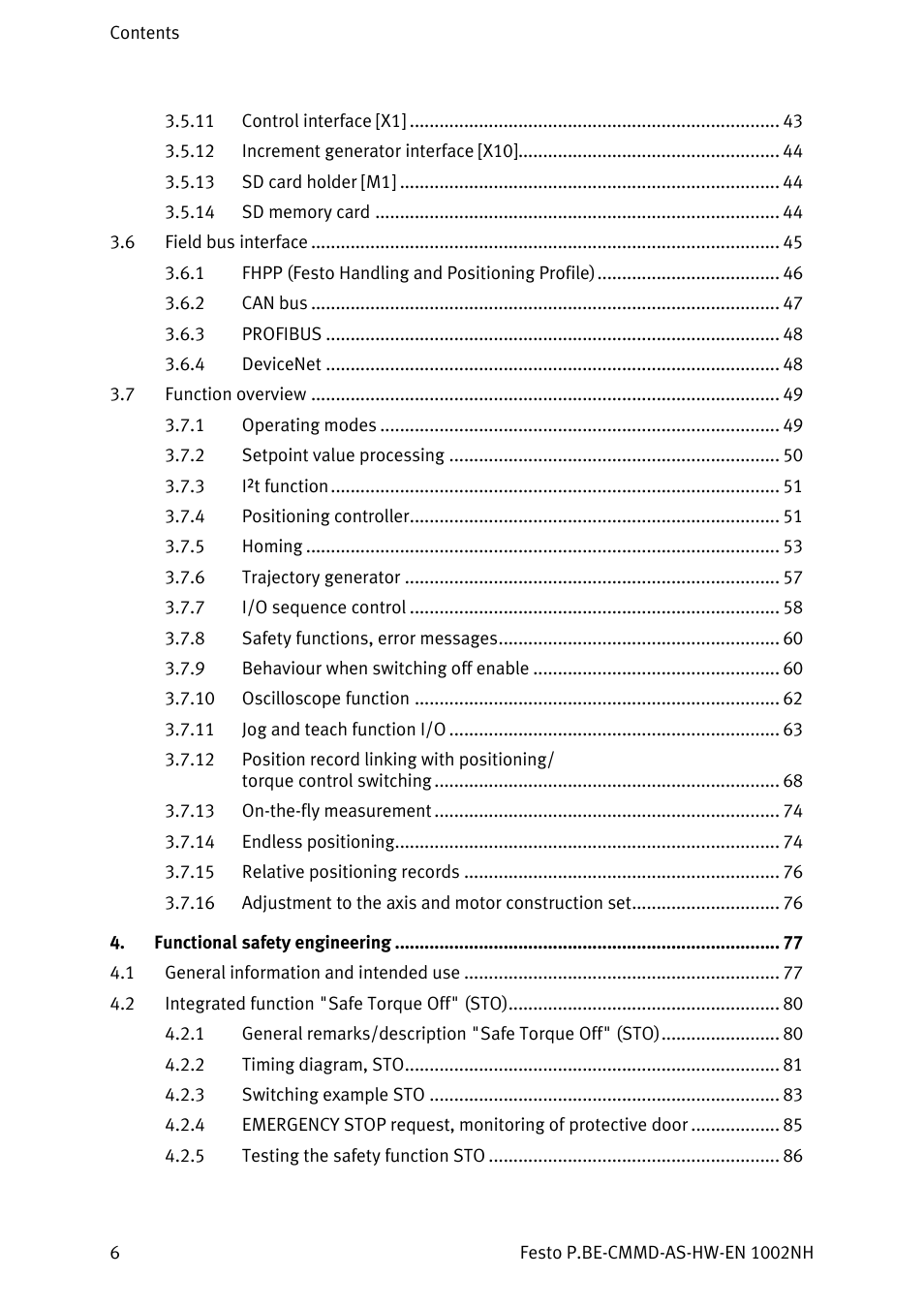 Festo Контроллер двигателя CMMD-AS User Manual | Page 6 / 131