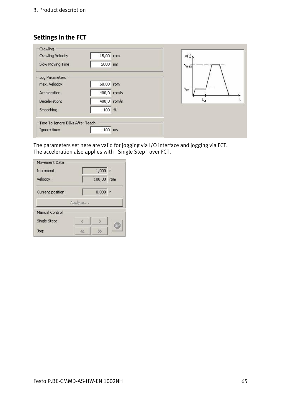 Settings in the fct | Festo Контроллер двигателя CMMD-AS User Manual | Page 65 / 131