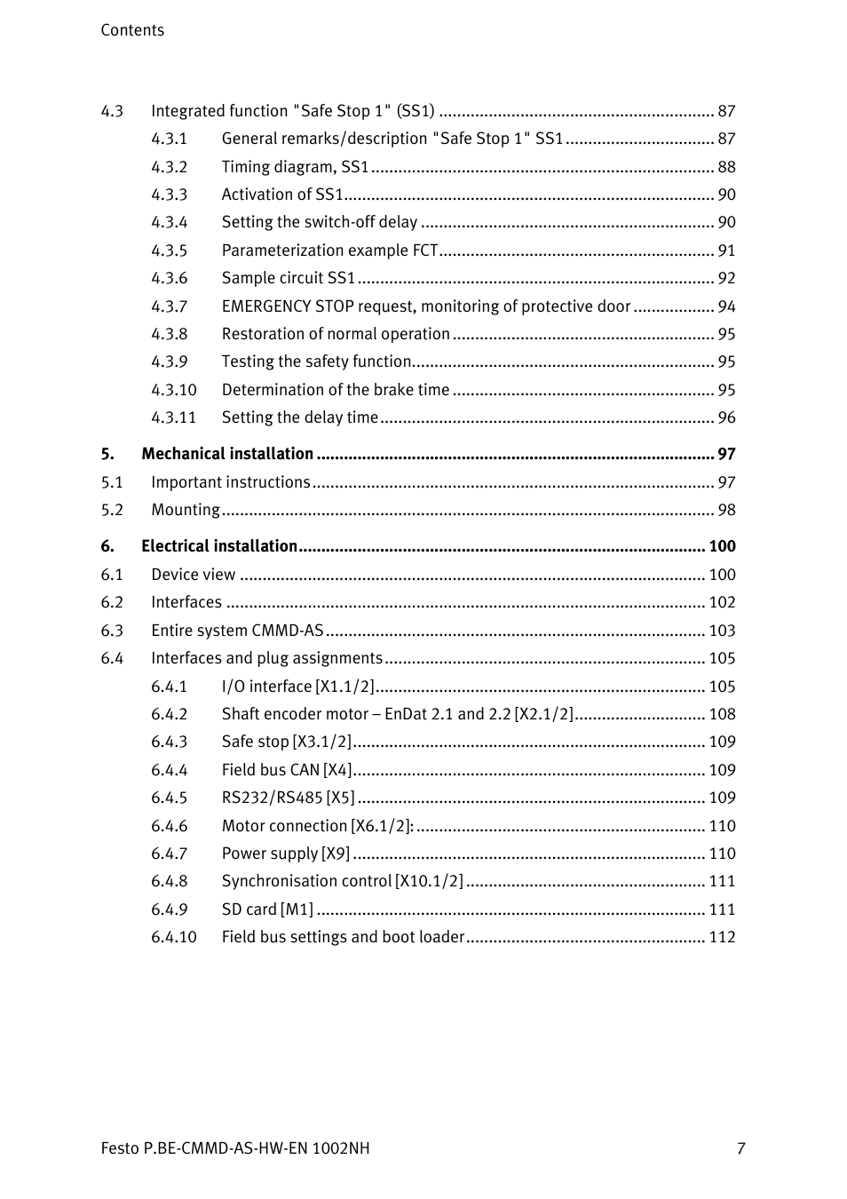 Festo Контроллер двигателя CMMD-AS User Manual | Page 7 / 131